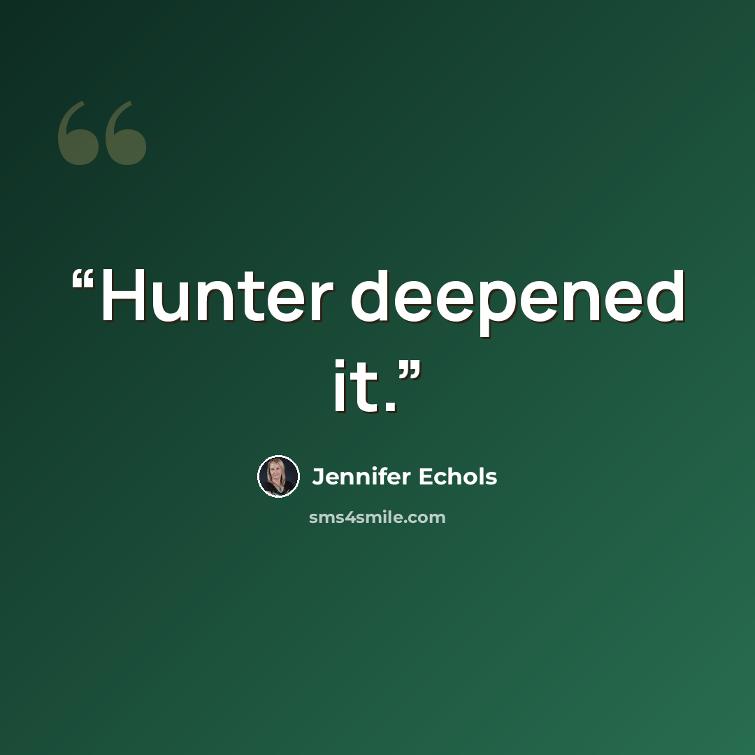“Hunter deepened it.” quote by Jennifer Echols