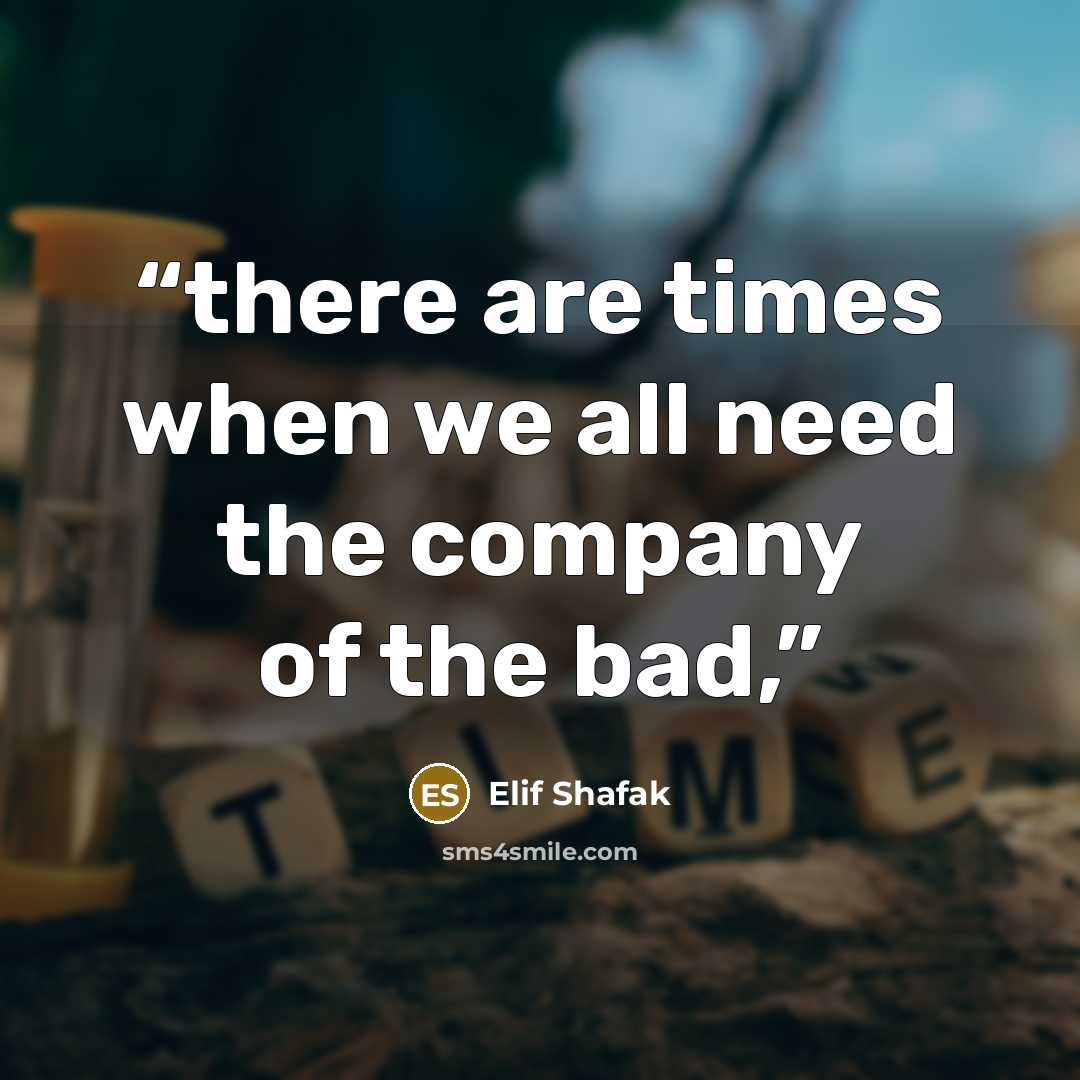“there are times when we all need the company of the bad,” quote by Elif Shafak