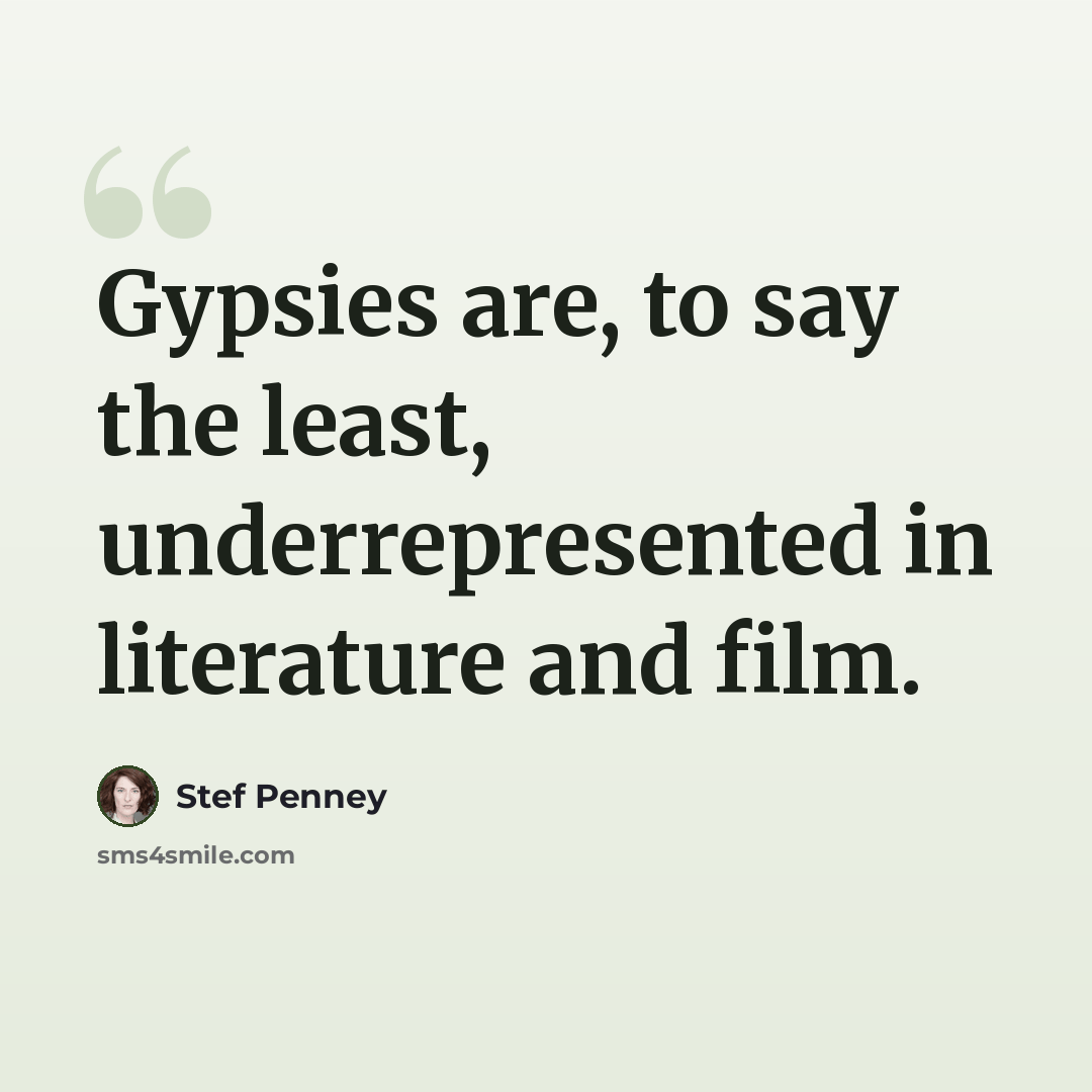 “Gypsies are, to say the least, underrepresented in literature and film.” quote by Stef Penney