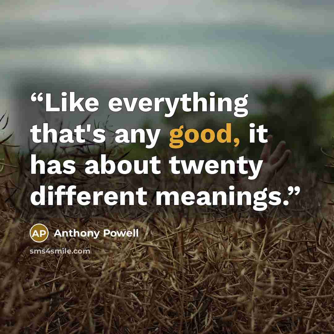 “Like everything that's any good, it has about twenty different meanings.” quote by Anthony Powell