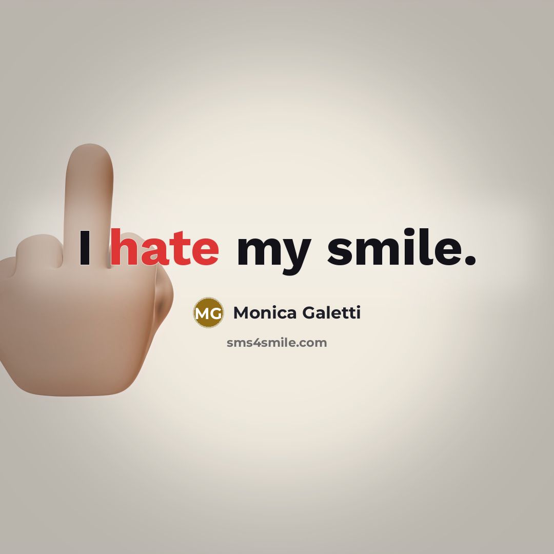 “I hate my smile.” quote by Monica Galetti