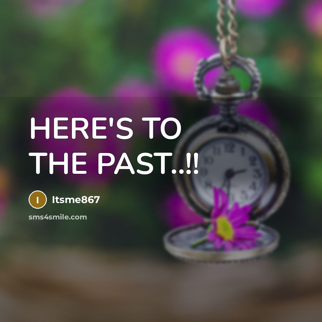 “HERE'S TO THE PAST..!!” quote by Itsme867