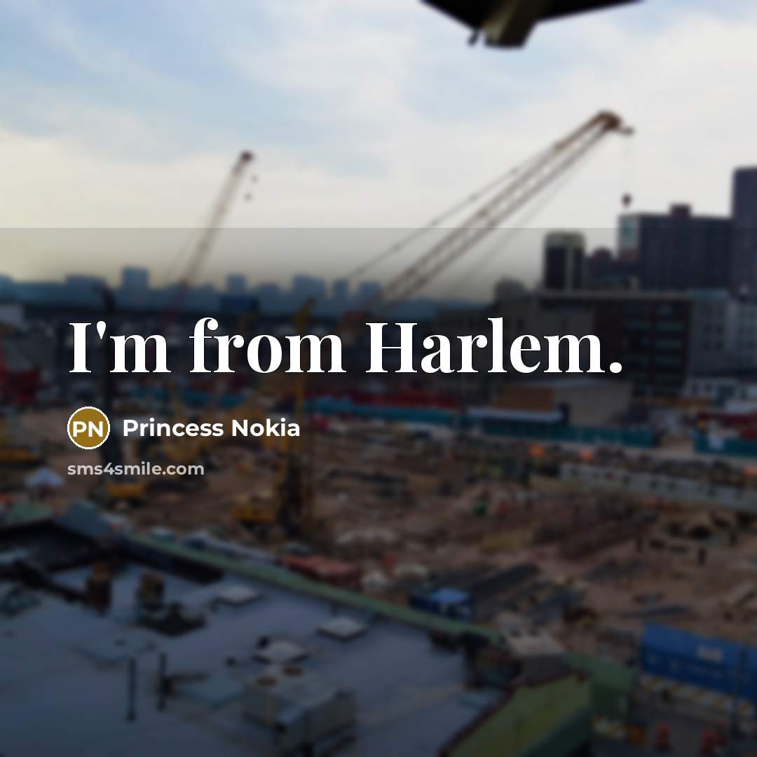 “I'm from Harlem.” quote by Princess Nokia