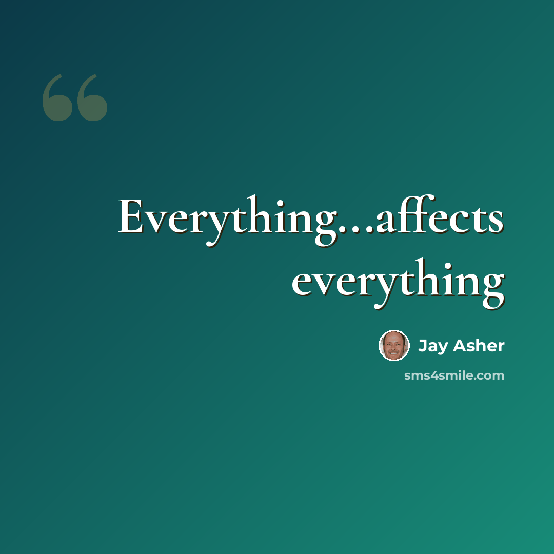 “Everything...affects everything” quote by Jay Asher