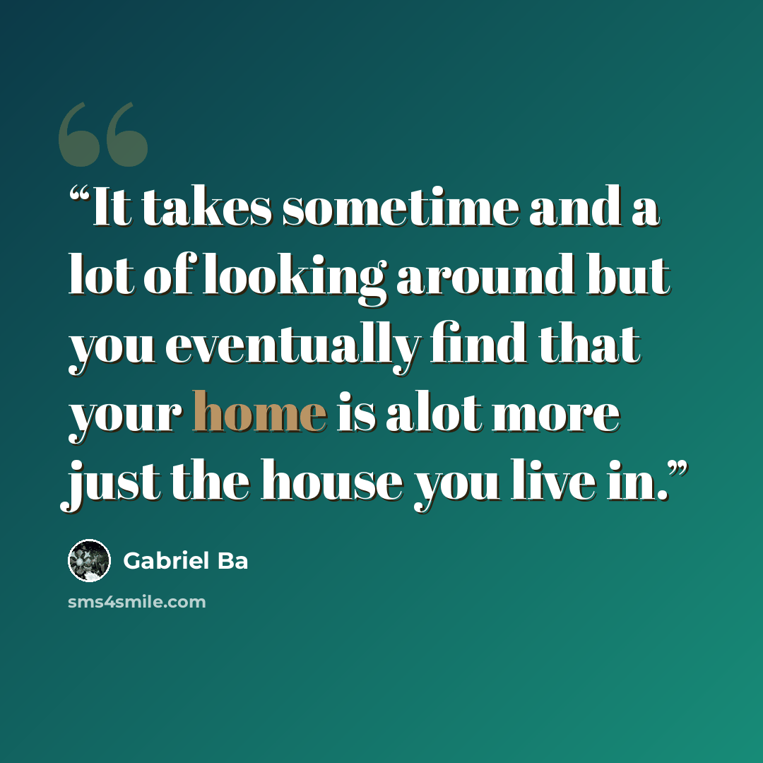 “It takes sometime and a lot of looking around but you eventually find that your home is alot more just the house you live in.” quote by Gabriel Bá