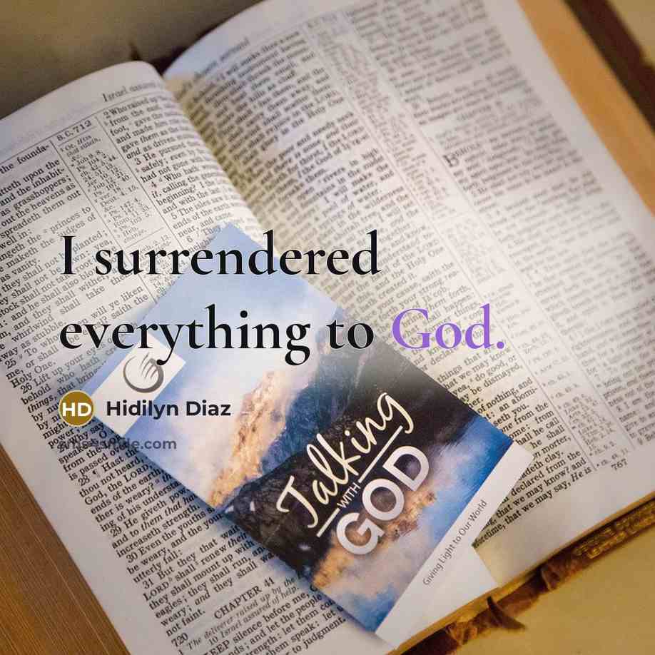 “I surrendered everything to God.” quote by Hidilyn Diaz