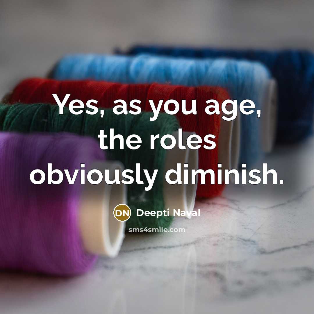 “Yes, as you age, the roles obviously diminish.” quote by Deepti Naval
