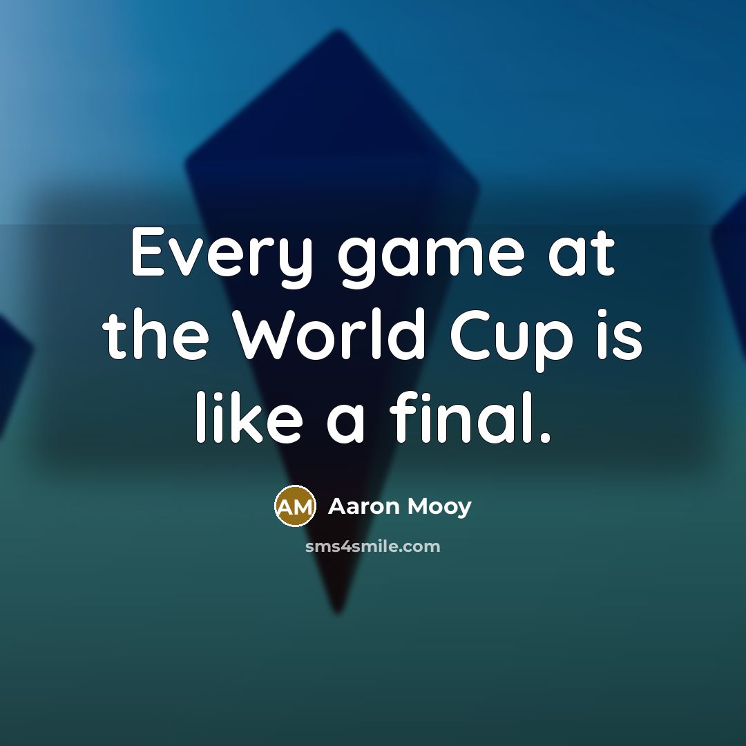 “Every game at the World Cup is like a final.” quote by Aaron Mooy