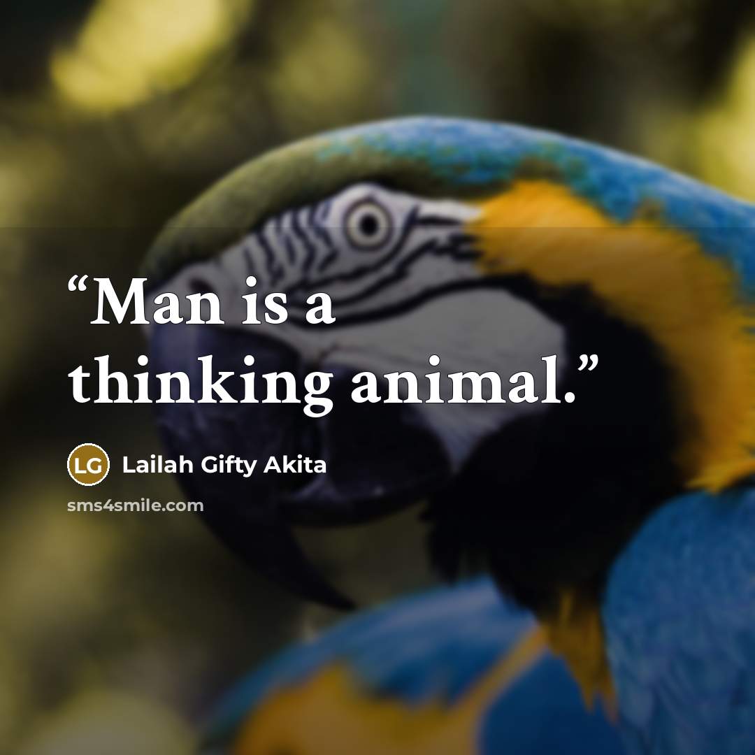 “Man is a thinking animal.” quote by Lailah Gifty Akita