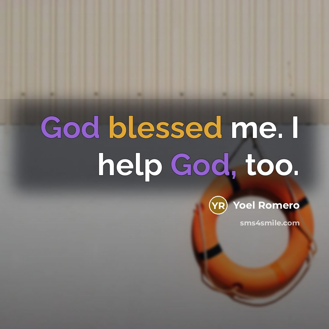 “God blessed me. I help God, too.” quote by Yoel Romero