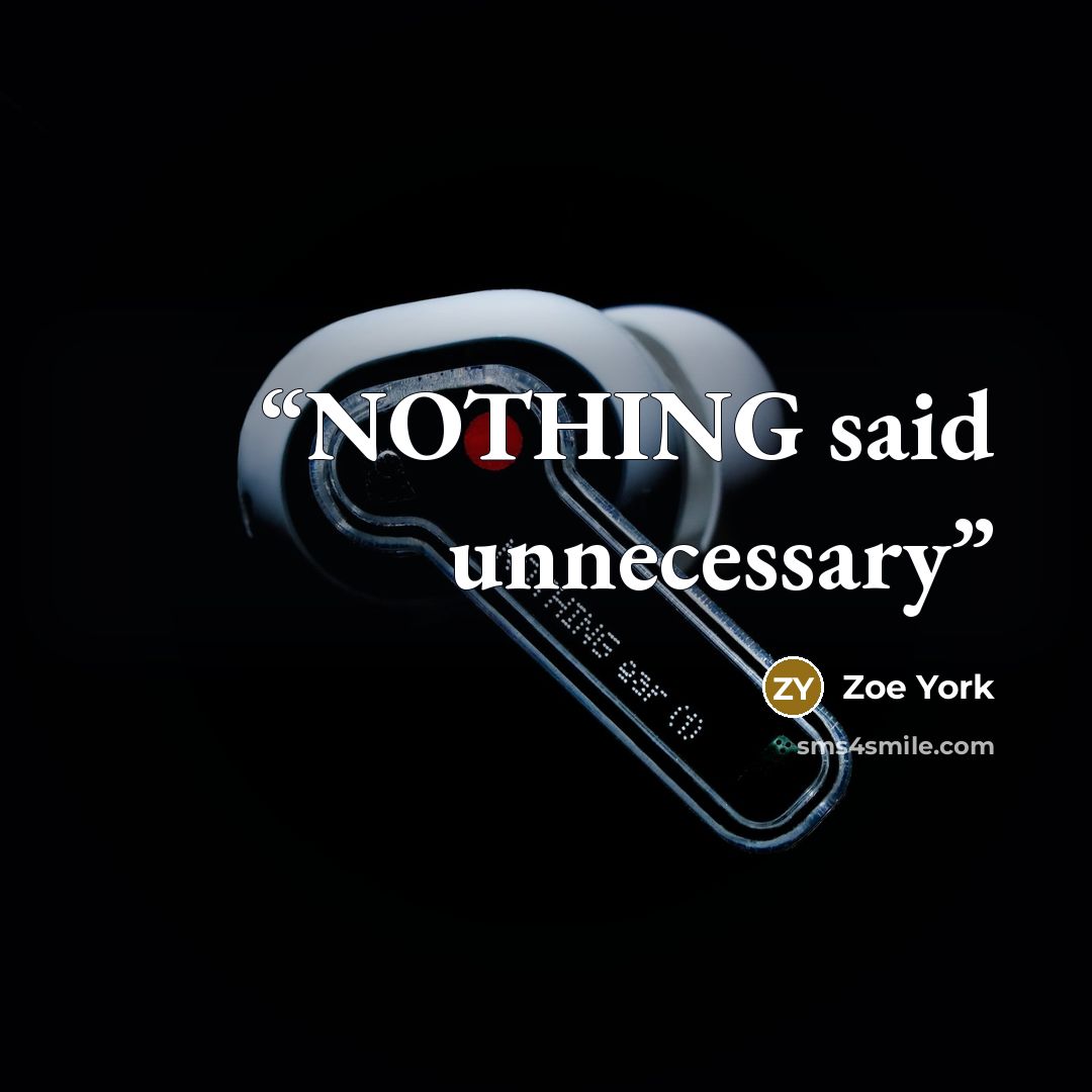 “NOTHING said unnecessary” quote by Zoe York
