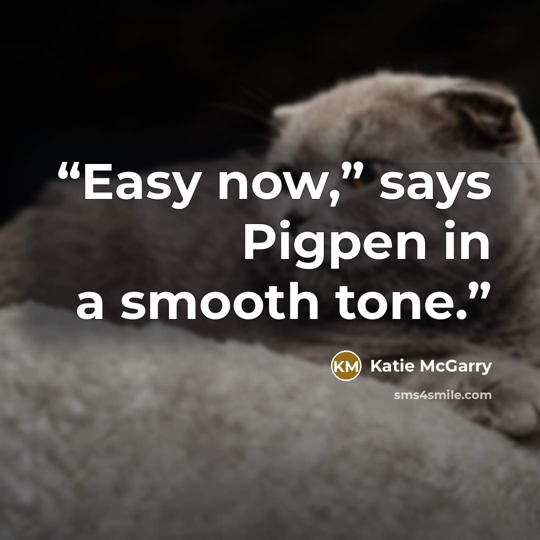 “Easy now,” says Pigpen in a smooth tone.” quote by Katie McGarry