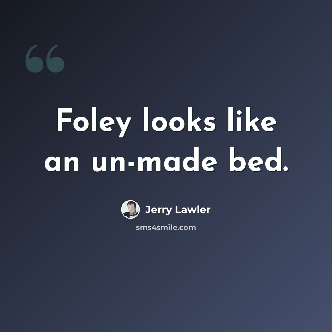 “Foley looks like an un-made bed.” quote by Jerry Lawler