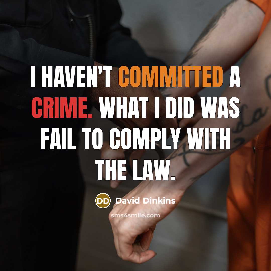 “I haven't committed a crime. What I did was fail to comply with the law.” quote by David Dinkins