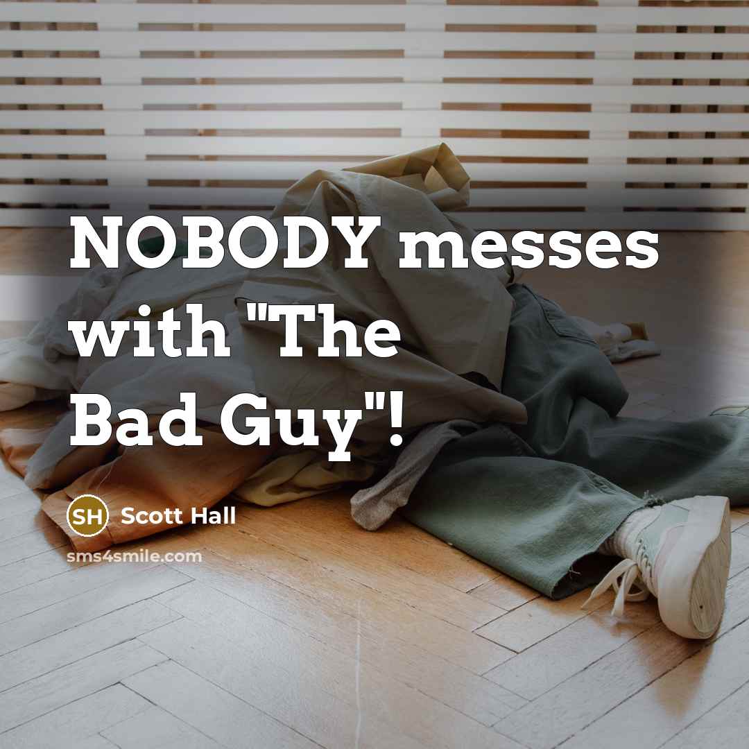“NOBODY messes with "The Bad Guy"!” quote by Scott Hall