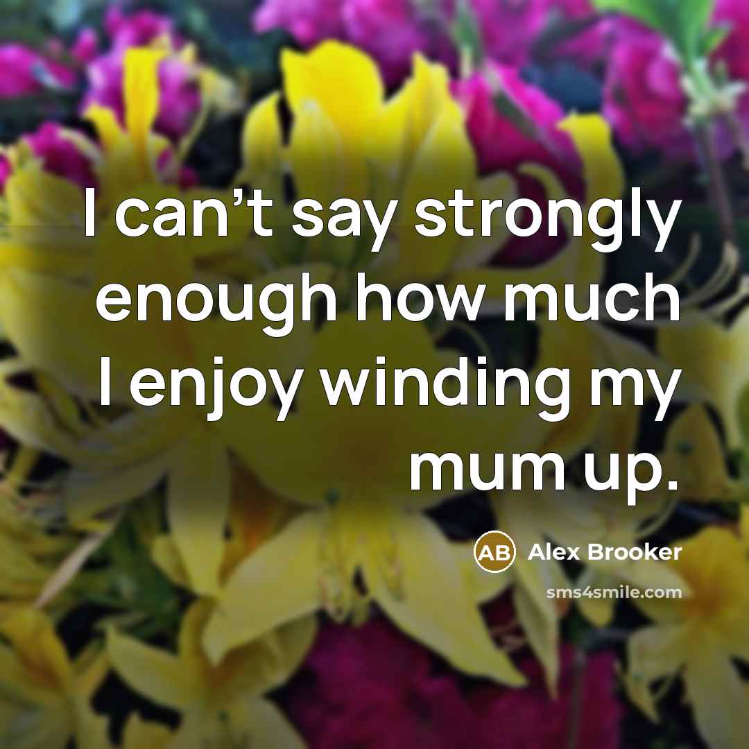 “I can't say strongly enough how much I enjoy winding my mum up.” quote by Alex Brooker