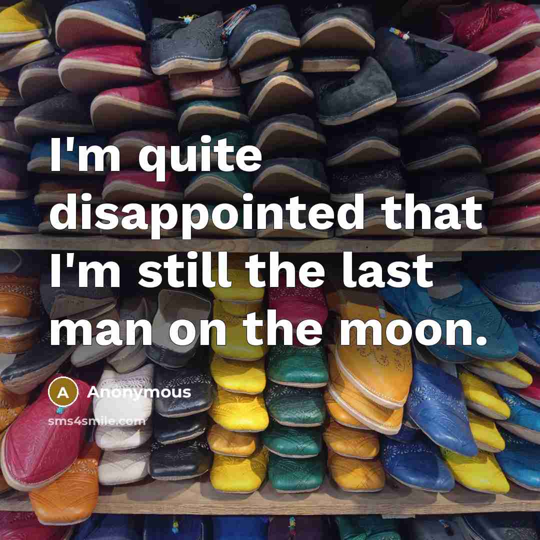 “I'm quite disappointed that I'm still the last man on the moon.” quote by Anonymous