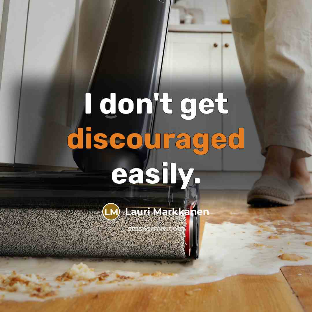“I don't get discouraged easily.” quote by Lauri Markkanen