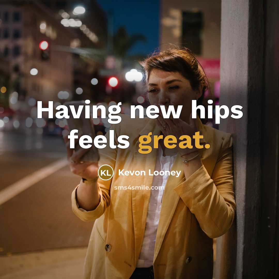 “Having new hips feels great.” quote by Kevon Looney
