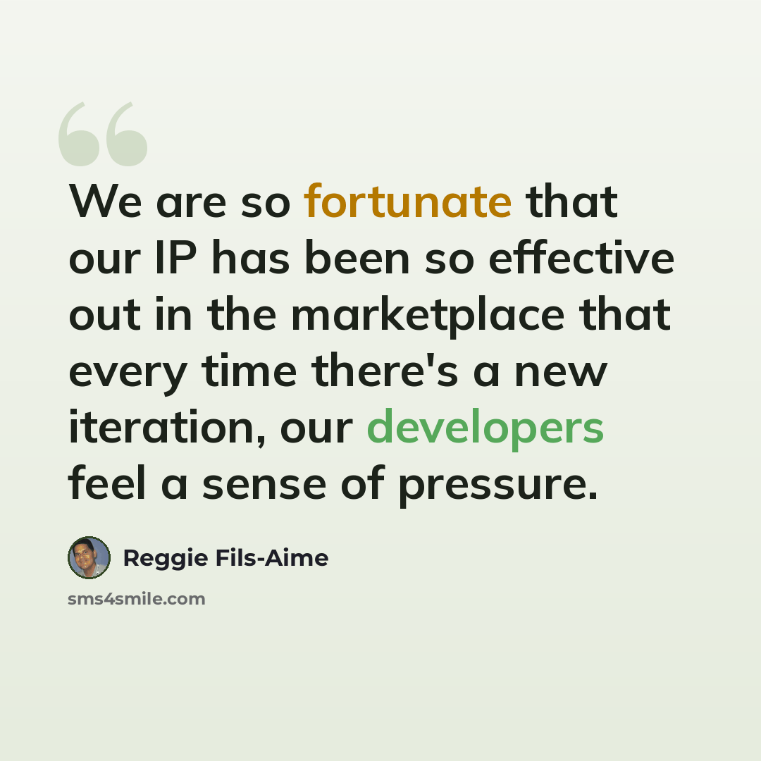 “We are so fortunate that our IP has been so effective out in the marketplace that every time there's a new iteration, our developers feel a sense of pressure.” quote by Reggie Fils-Aime