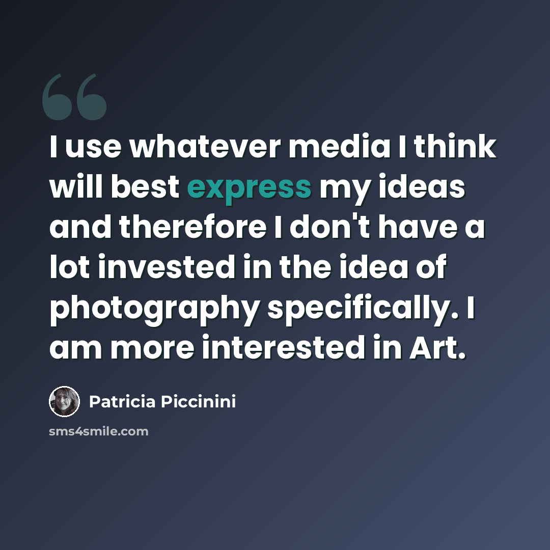 “I use whatever media I think will best express my ideas and therefore I don't have a lot invested in the idea of photography specifically. I am more interested in Art.” quote by Patricia Piccinini