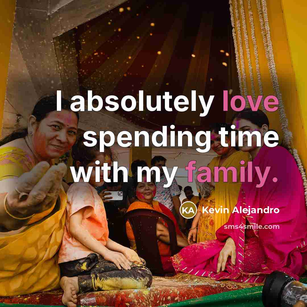 “I absolutely love spending time with my family.” quote by Kevin Alejandro