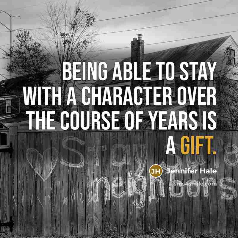 “Being able to stay with a character over the course of years is a gift.” quote by Jennifer Hale