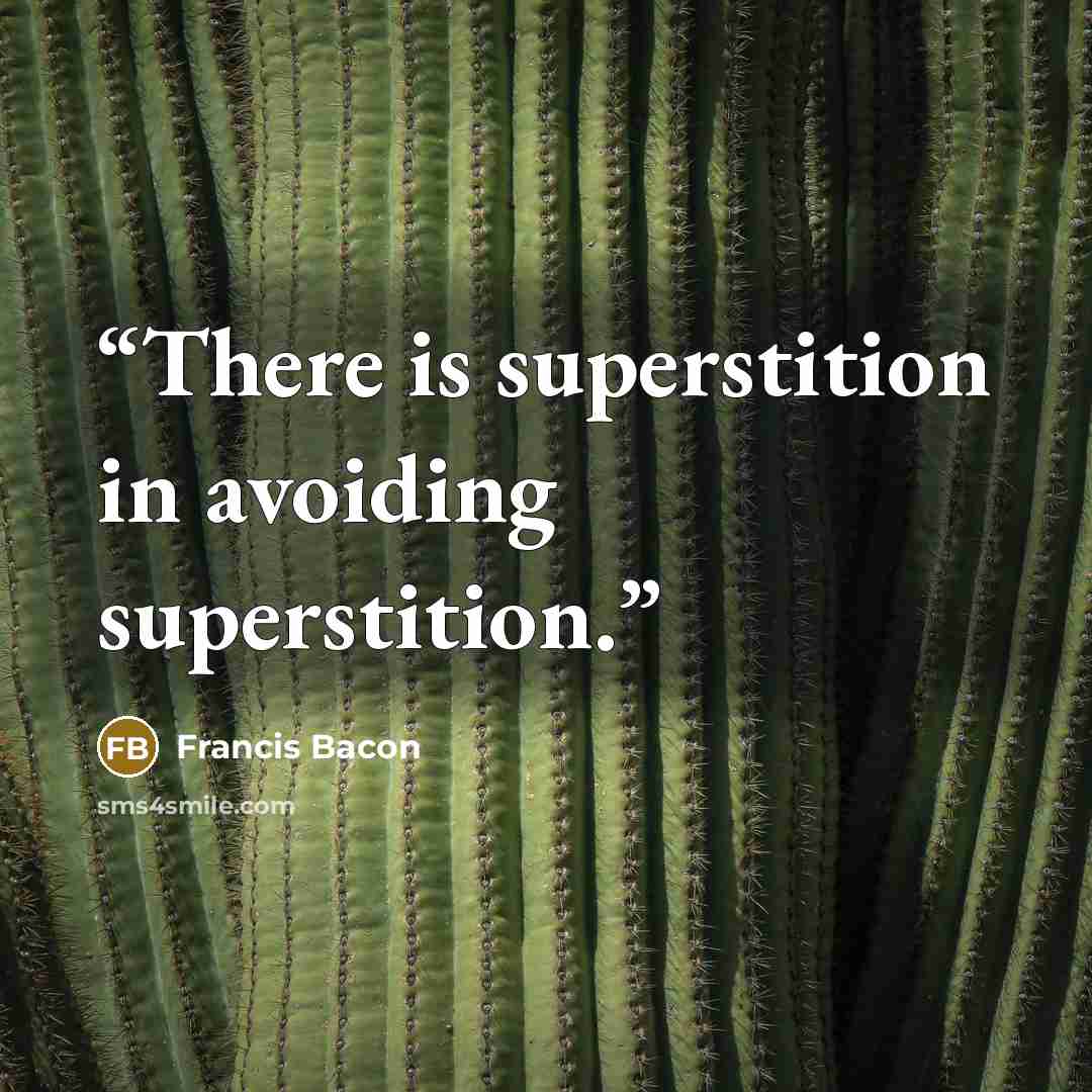“There is superstition in avoiding superstition.” quote by Francis Bacon