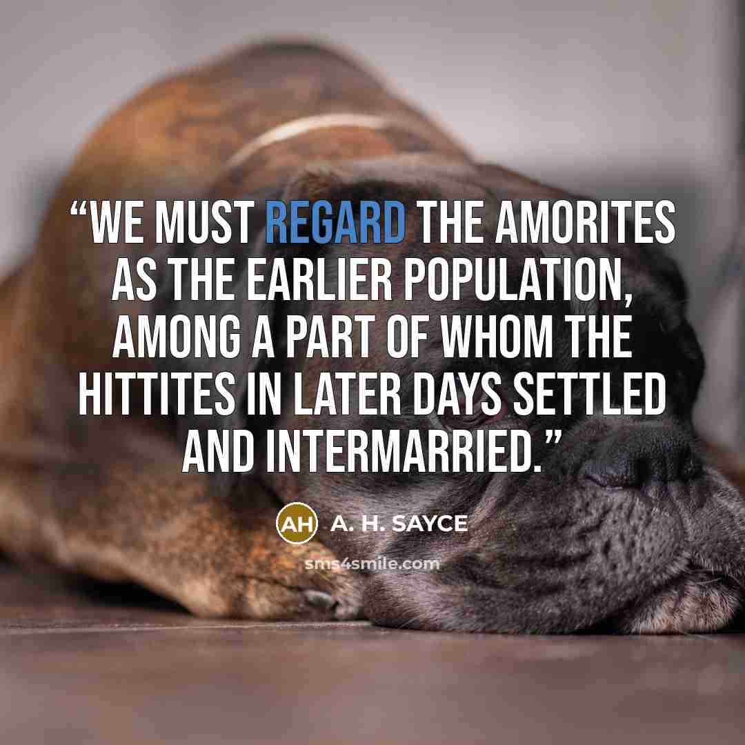 “We must regard the Amorites as the earlier population, among a part of whom the Hittites in later days settled and intermarried.” quote by A. H. SAYCE