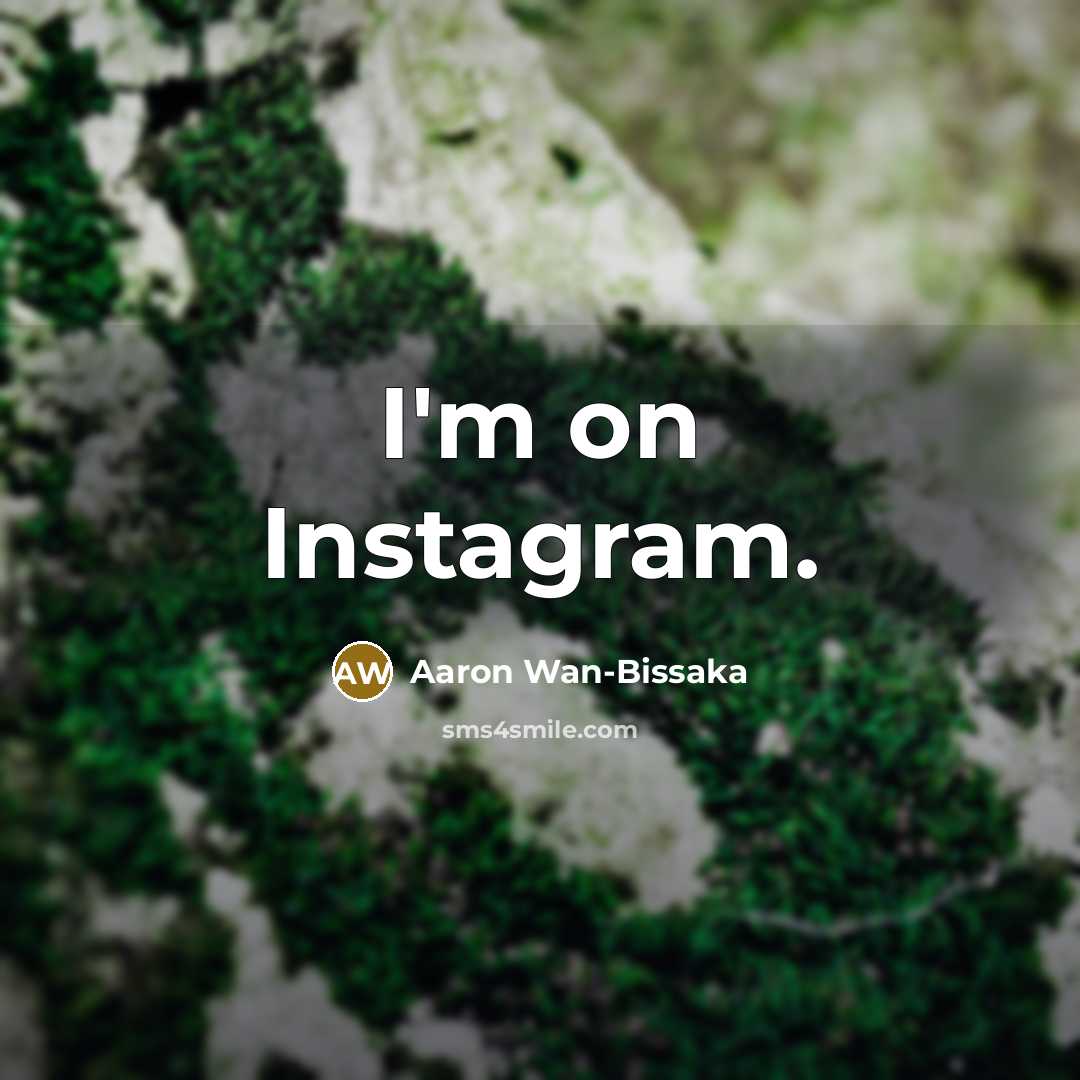 “I'm on Instagram.” quote by Aaron Wan-Bissaka