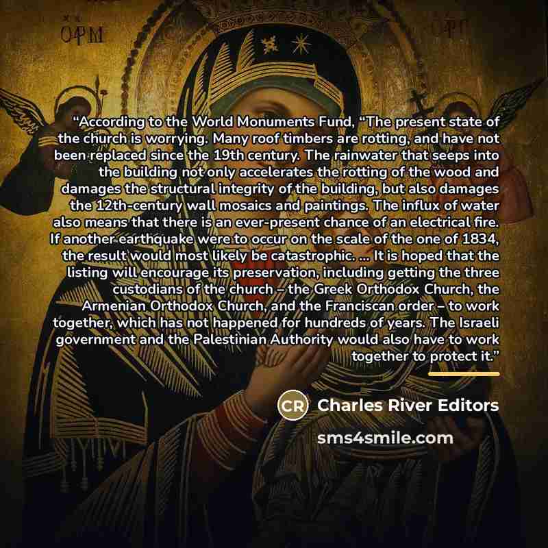 “According to the World Monuments Fund, “The present state of the church is worrying. Many roof timbers are rotting, and have not been replaced since the 19th century. The rainwater that seeps into the building not only accelerates the rotting of the wood and damages the structural integrity of the…” quote by Charles River Editors
