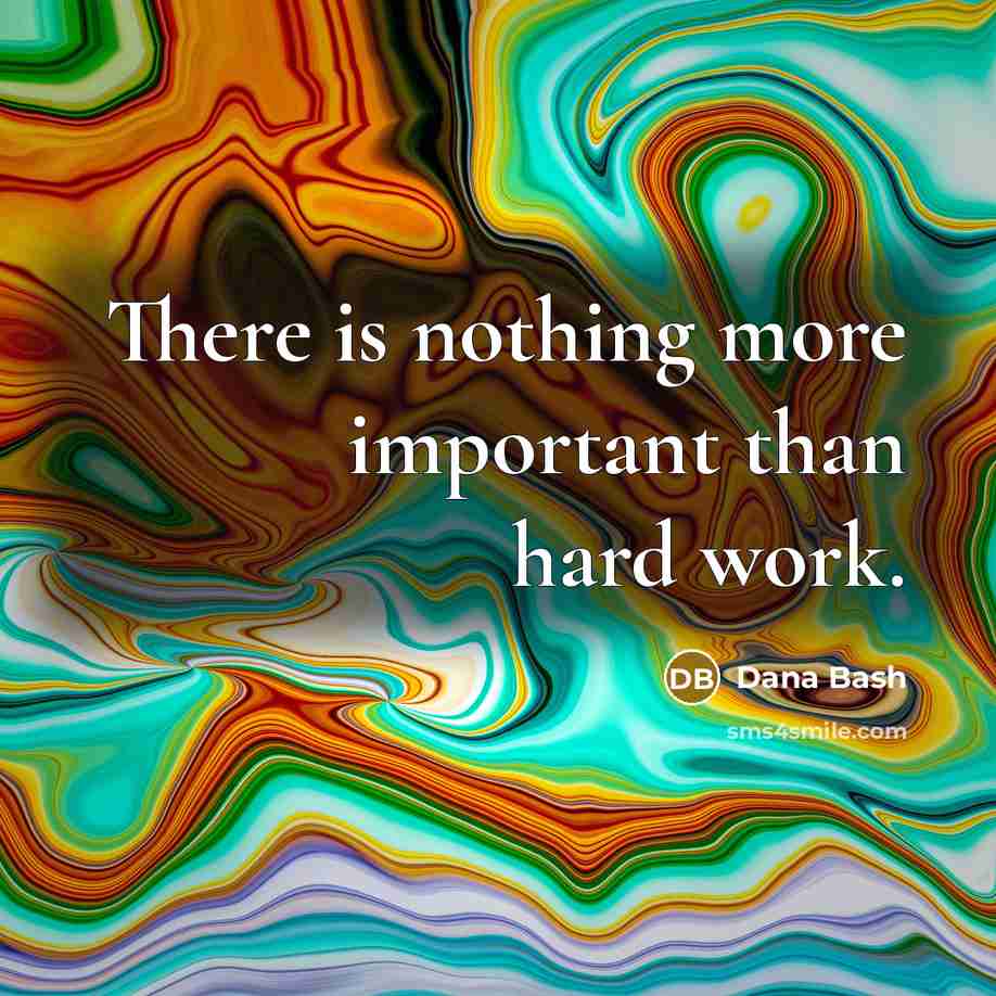 “There is nothing more important than hard work.” quote by Dana Bash