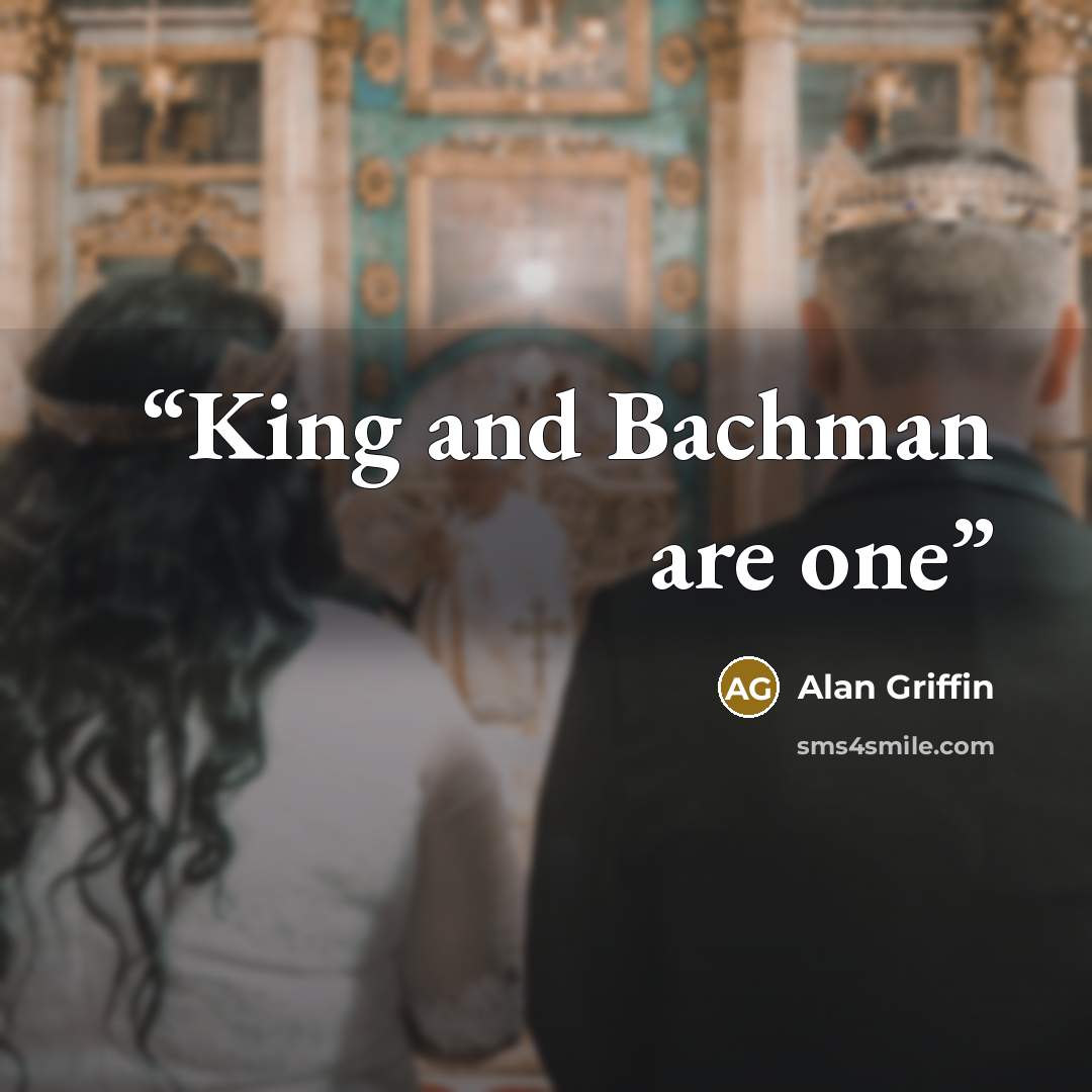 “King and Bachman are one” quote by Alan Griffin