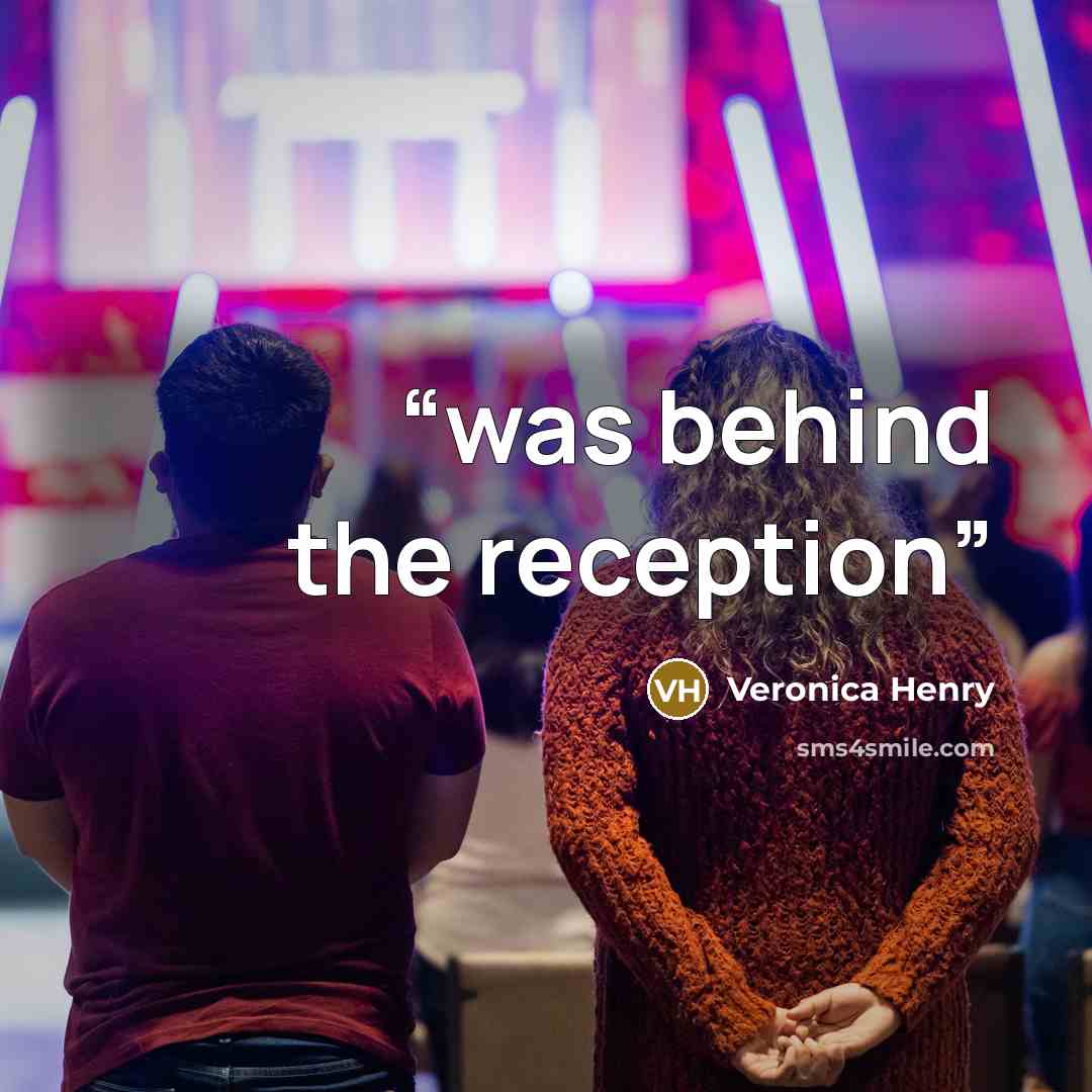 “was behind the reception” quote by Veronica Henry