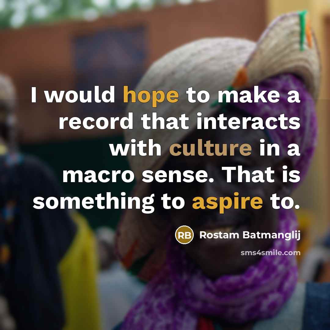 “I would hope to make a record that interacts with culture in a macro sense. That is something to aspire to.” quote by Rostam Batmanglij