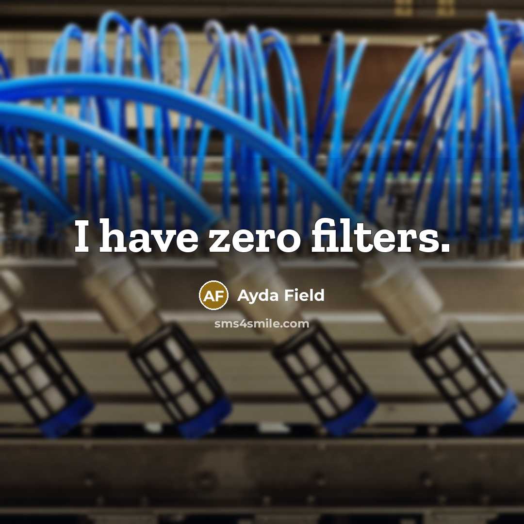 “I have zero filters.” quote by Ayda Field