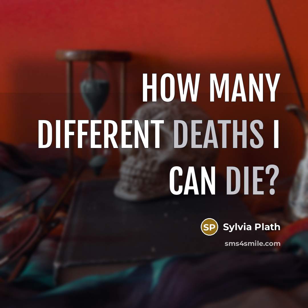 “How many different deaths I can die?” quote by Sylvia Plath