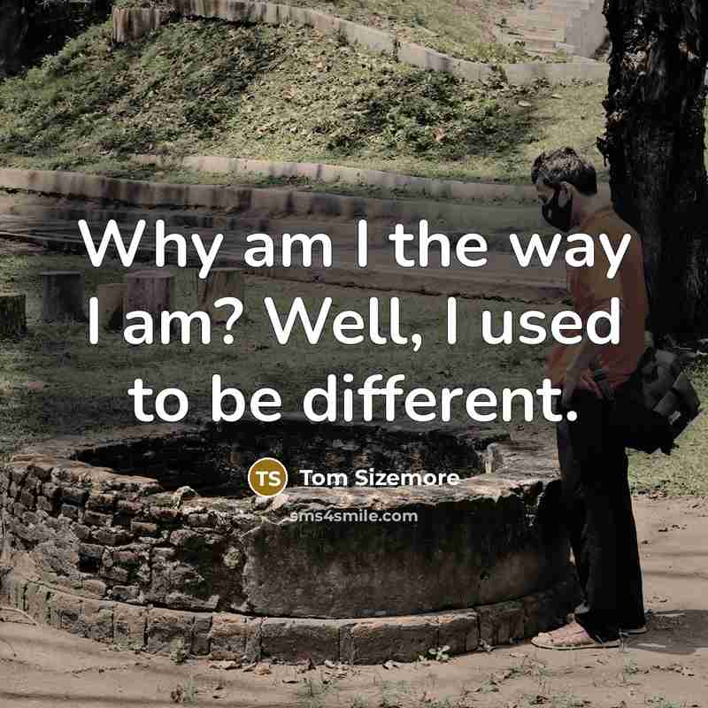 “Why am I the way I am? Well, I used to be different.” quote by Tom Sizemore
