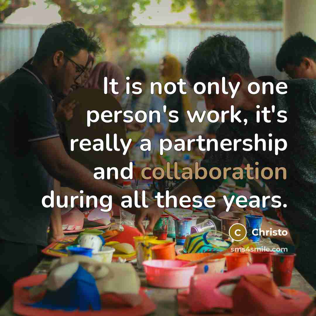 “It is not only one person's work, it's really a partnership and collaboration during all these years.” quote by Christo