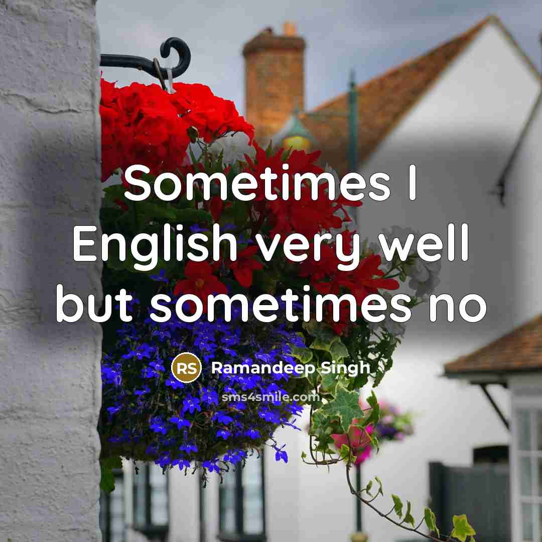“Sometimes I English very well but sometimes no” quote by Ramandeep Singh