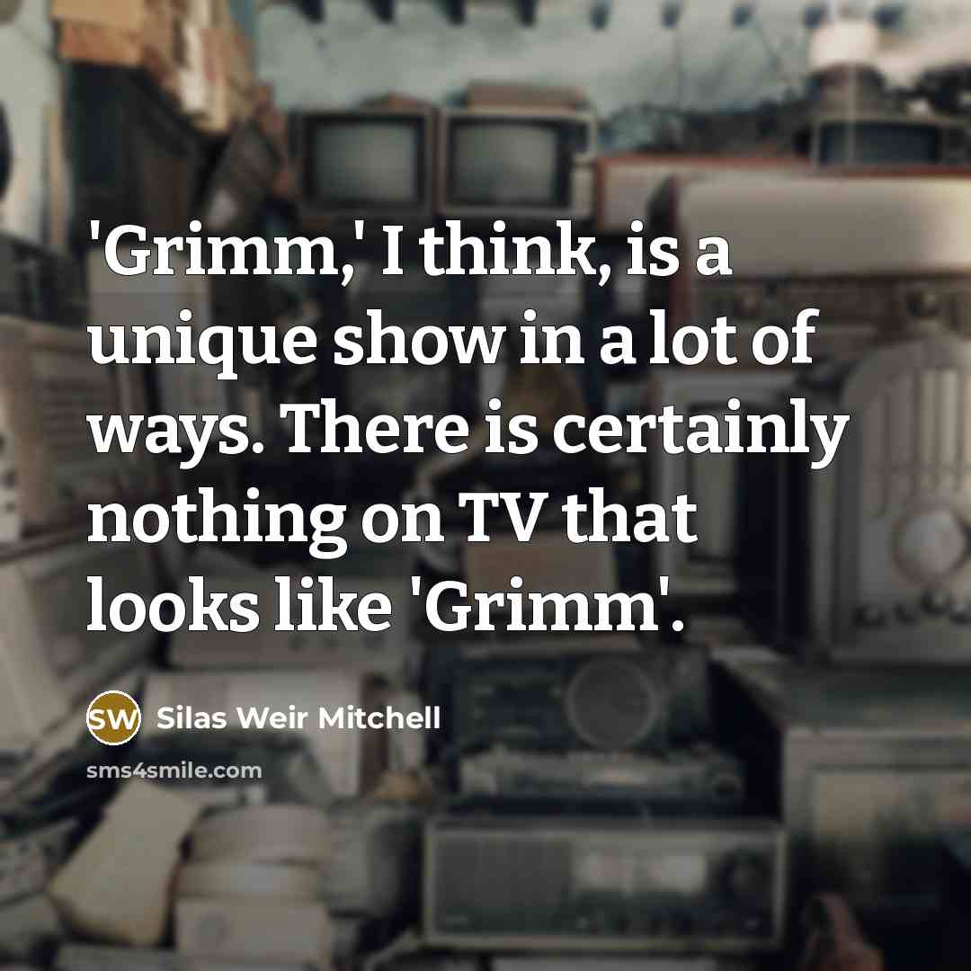 “'Grimm,' I think, is a unique show in a lot of ways. There is certainly nothing on TV that looks like 'Grimm'.” quote by Silas Weir Mitchell