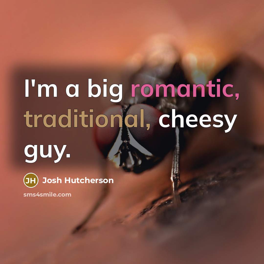 “I'm a big romantic, traditional, cheesy guy.” quote by Josh Hutcherson