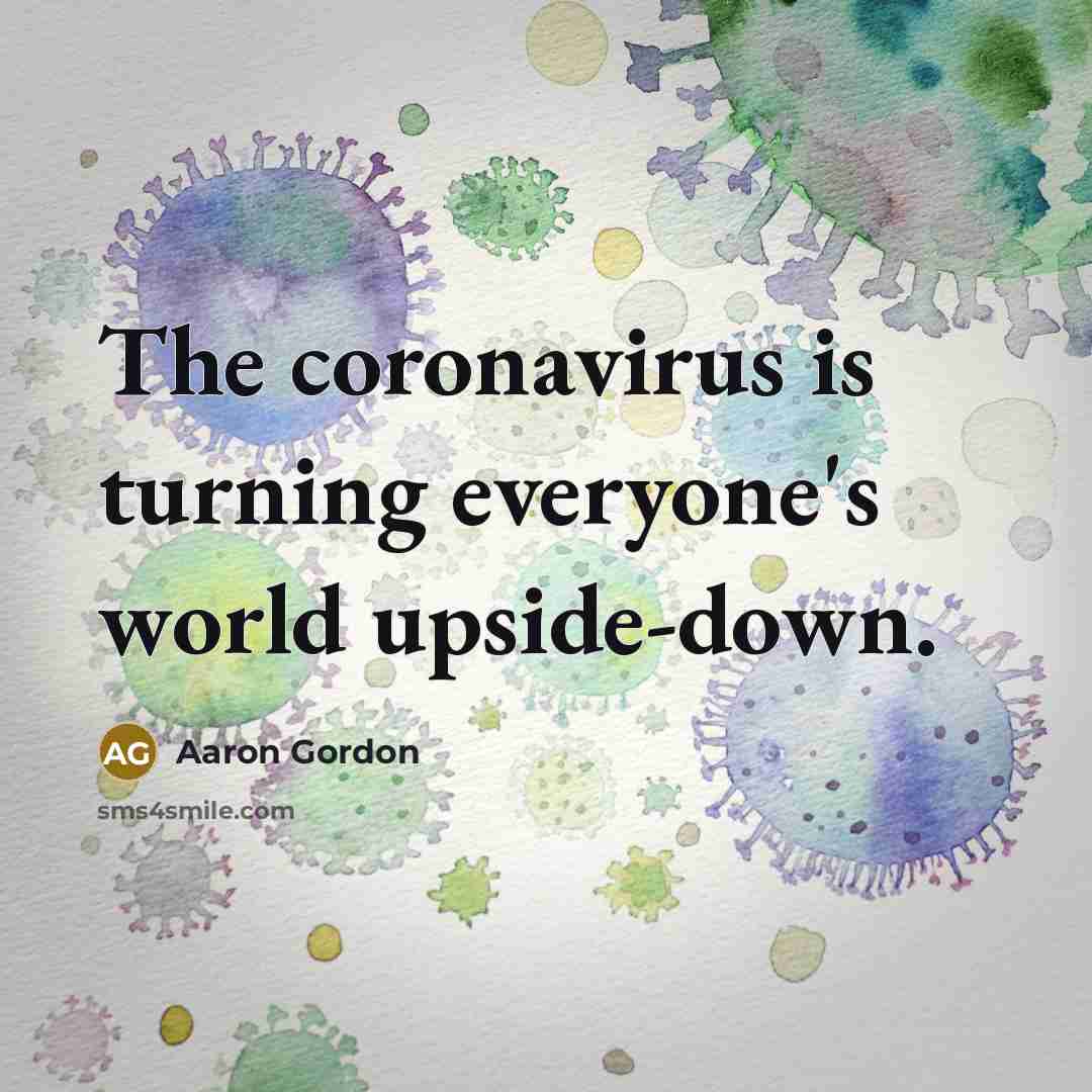 “The coronavirus is turning everyone's world upside-down.” quote by Aaron Gordon
