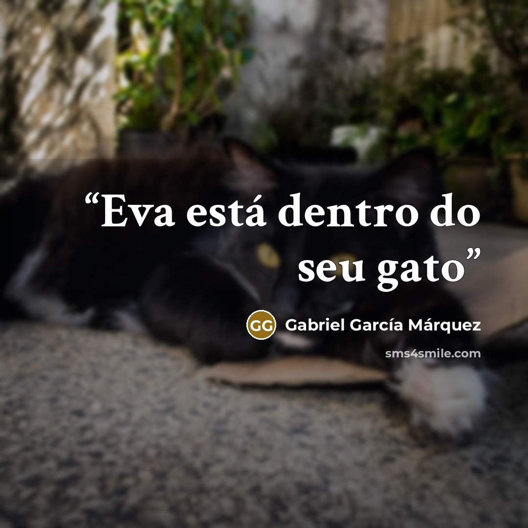 “Eva está dentro do seu gato” quote by Gabriel García Márquez