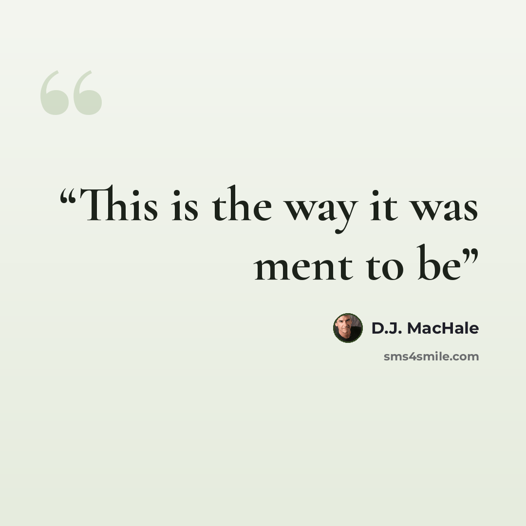 “This is the way it was ment to be” quote by D.J. MacHale