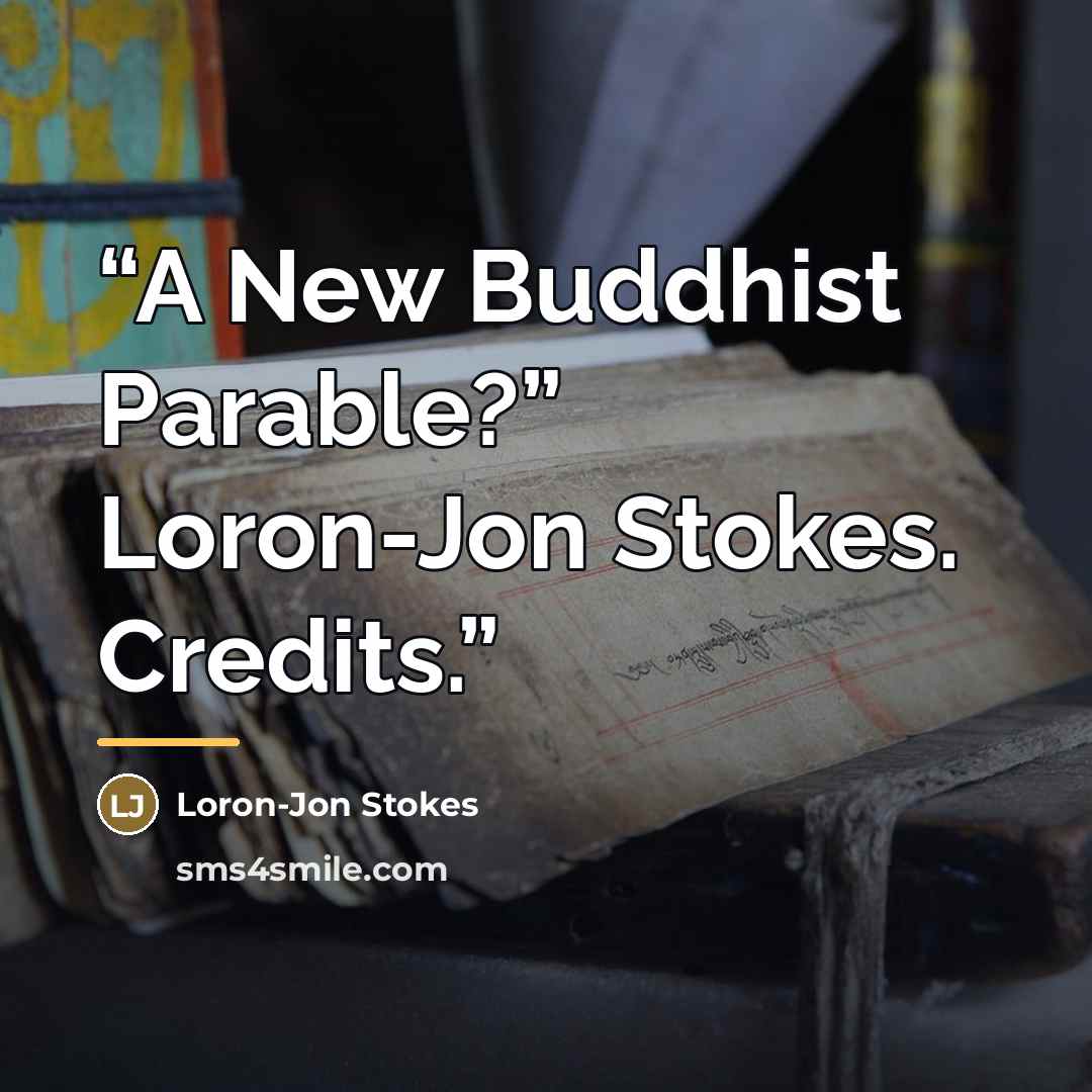 “A New Buddhist Parable?” Loron-Jon Stokes. Credits.” quote by Loron-Jon Stokes