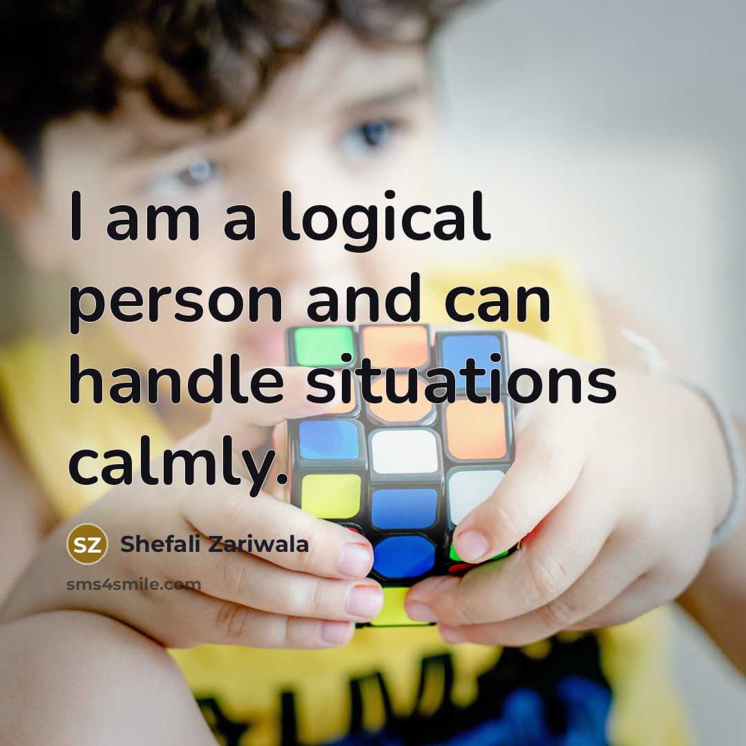 “I am a logical person and can handle situations calmly.” quote by Shefali Zariwala