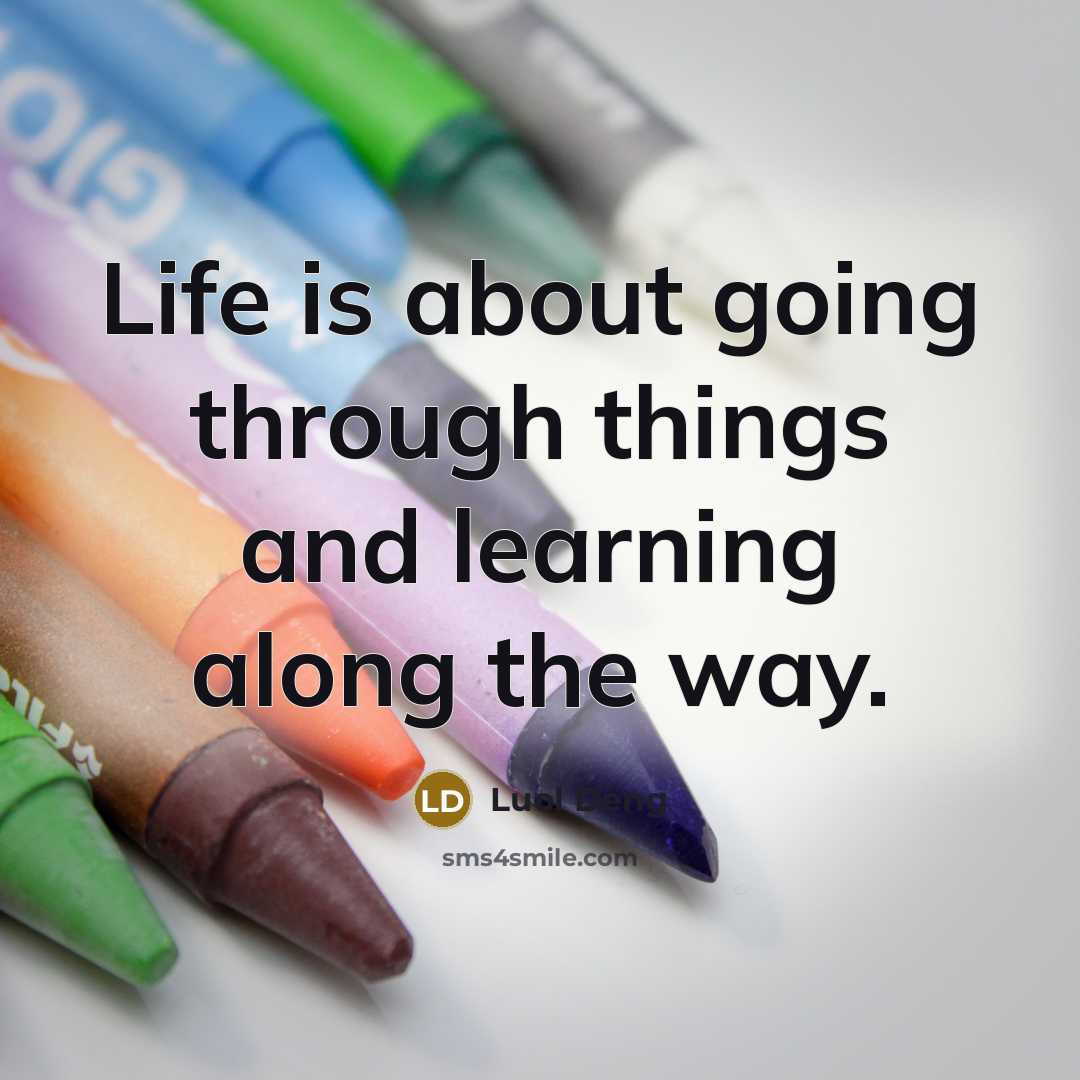“Life is about going through things and learning along the way.” quote by Luol Deng