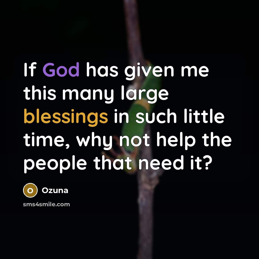 “If God has given me this many large blessings in such little time, why not help the people that need it?” quote by Ozuna