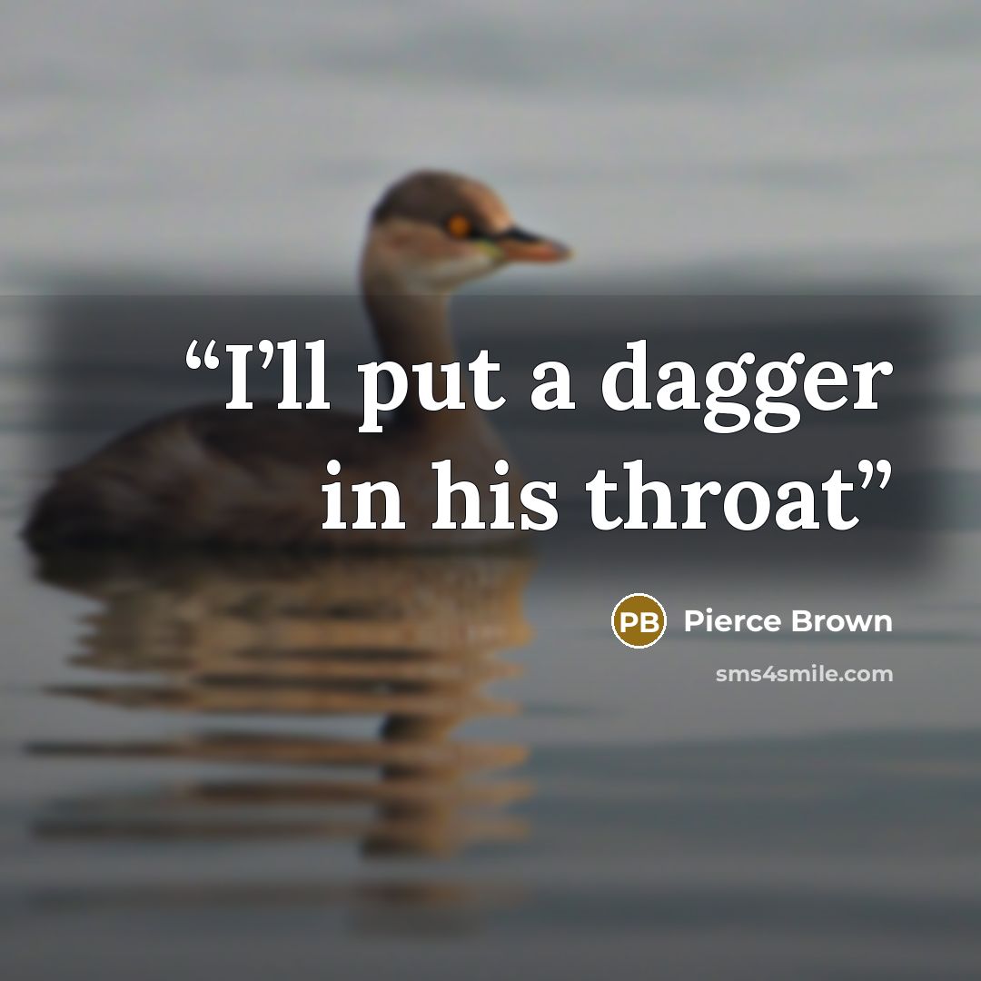 “I’ll put a dagger in his throat” quote by Pierce Brown